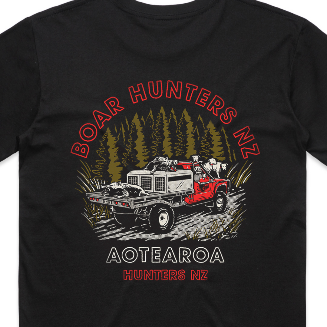 Boar Hunters NZ Mens Tee (Red)