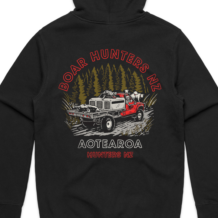Boar Hunters NZ Mens Hoodie (Red)