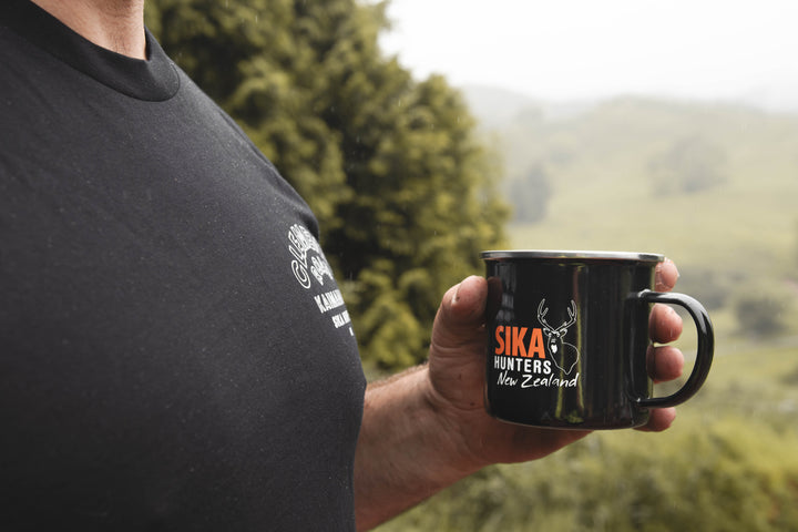 Sika Hunters NZ Enamel Mug